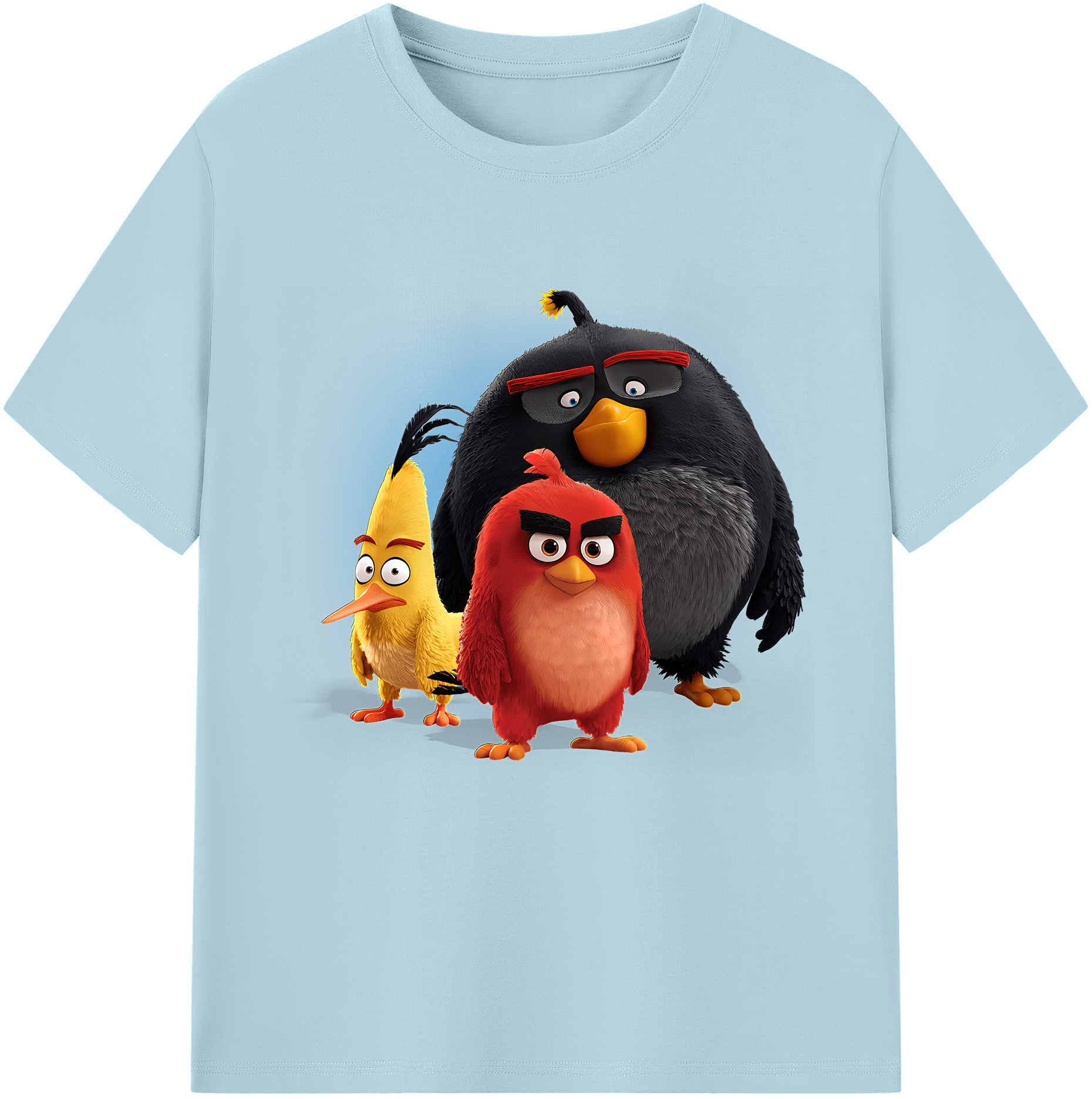 （画像用） Angry Birds アングリーバード 綿100％半袖Tシャツ（フロントプリント）